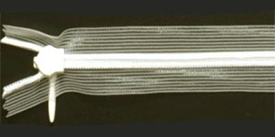 Átlátszó rejtett cipzár menyasszonyi ruhába 55 cm